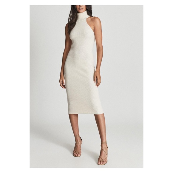 New (without t! REISS London Clemmy Sleveless Wool & Cashmere Midi Sweater Dress - Picture 2 of 11